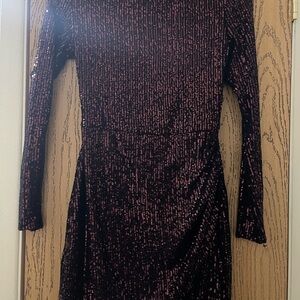 Windsor Elegant Black and Pink Sequin Dress